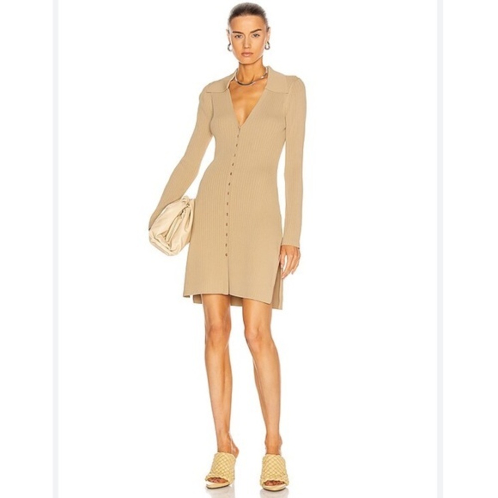 NWT Nicholas Dress Jasmine Tunic Mini Button Down in Champagne